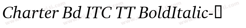 Charter Bd ITC TT BoldItalic字体转换